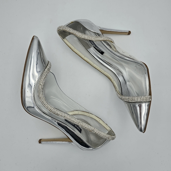 Nine West Finna3 Closed-Toe Pumps, Sparkly Silver, Women's 7.5M - Picture 14 of 16